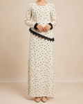 Off White Polka Dot Co-ord Set