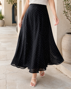 Polka Dot Flowy Skirt