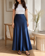 Silk Blue Skirt
