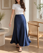 Silk Blue Skirt
