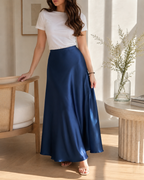 Silk Blue Skirt