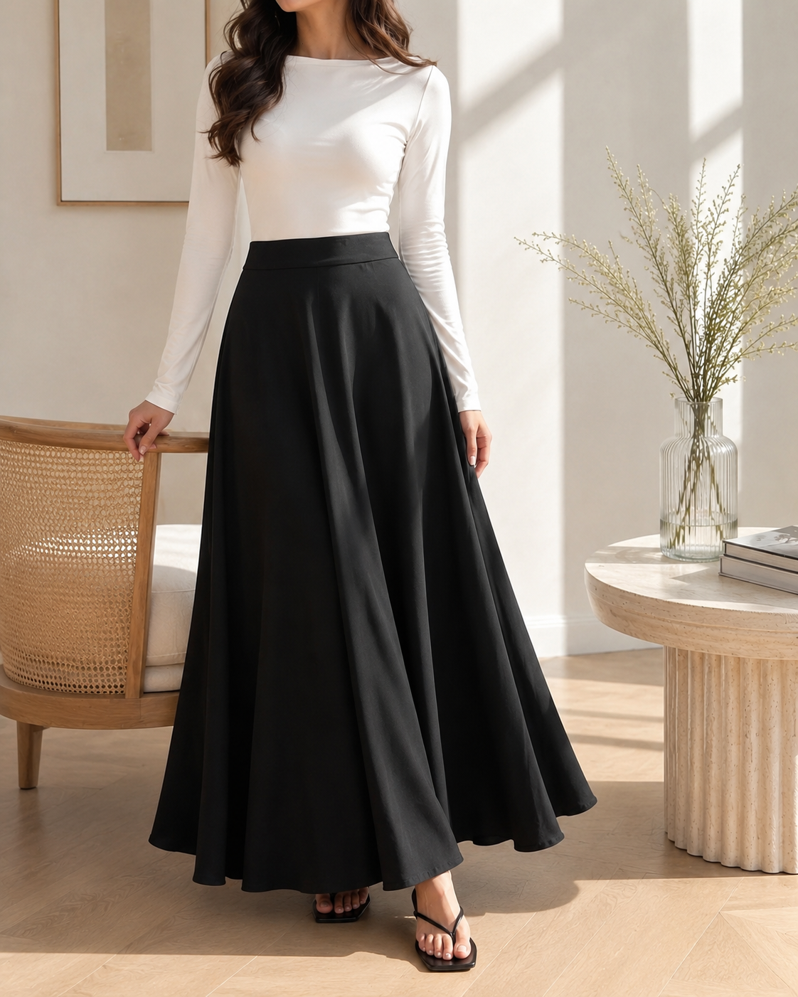 Umbrella Black Skirt