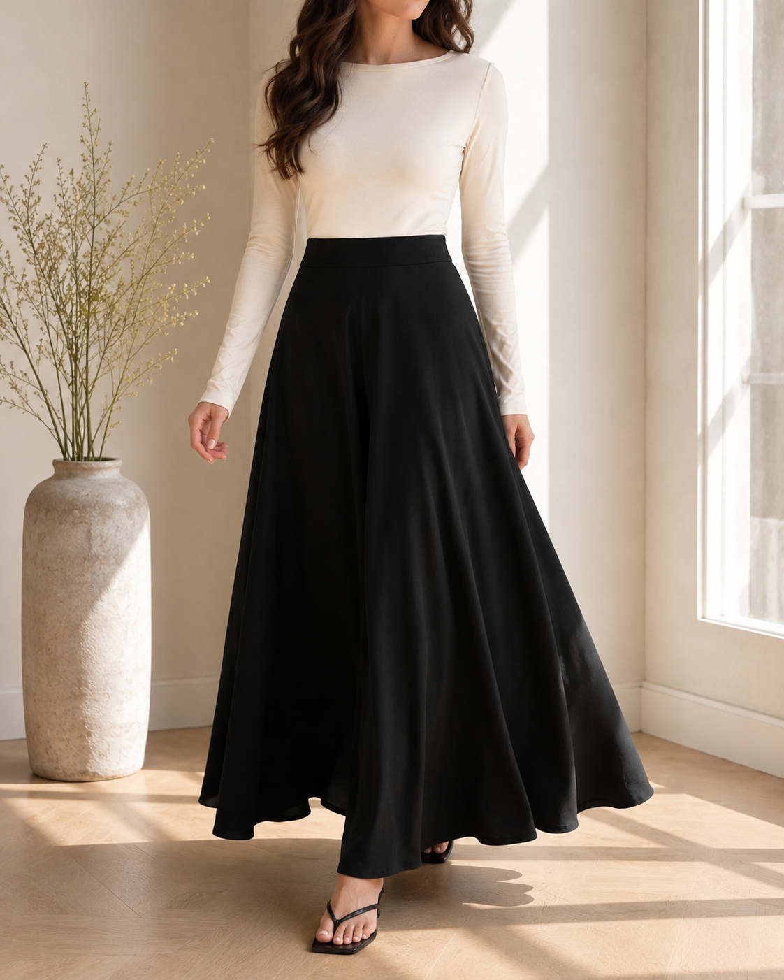 Umbrella Black Skirt