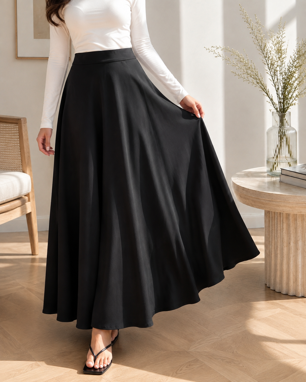 Umbrella Black Skirt