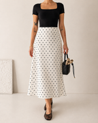 White Polka Dot Skirt
