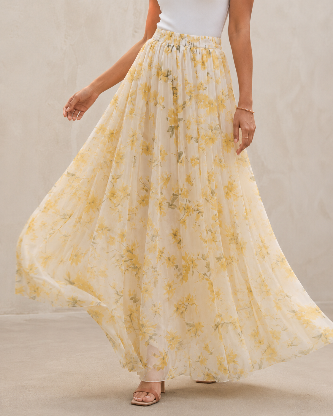 Printed Floral Skirt